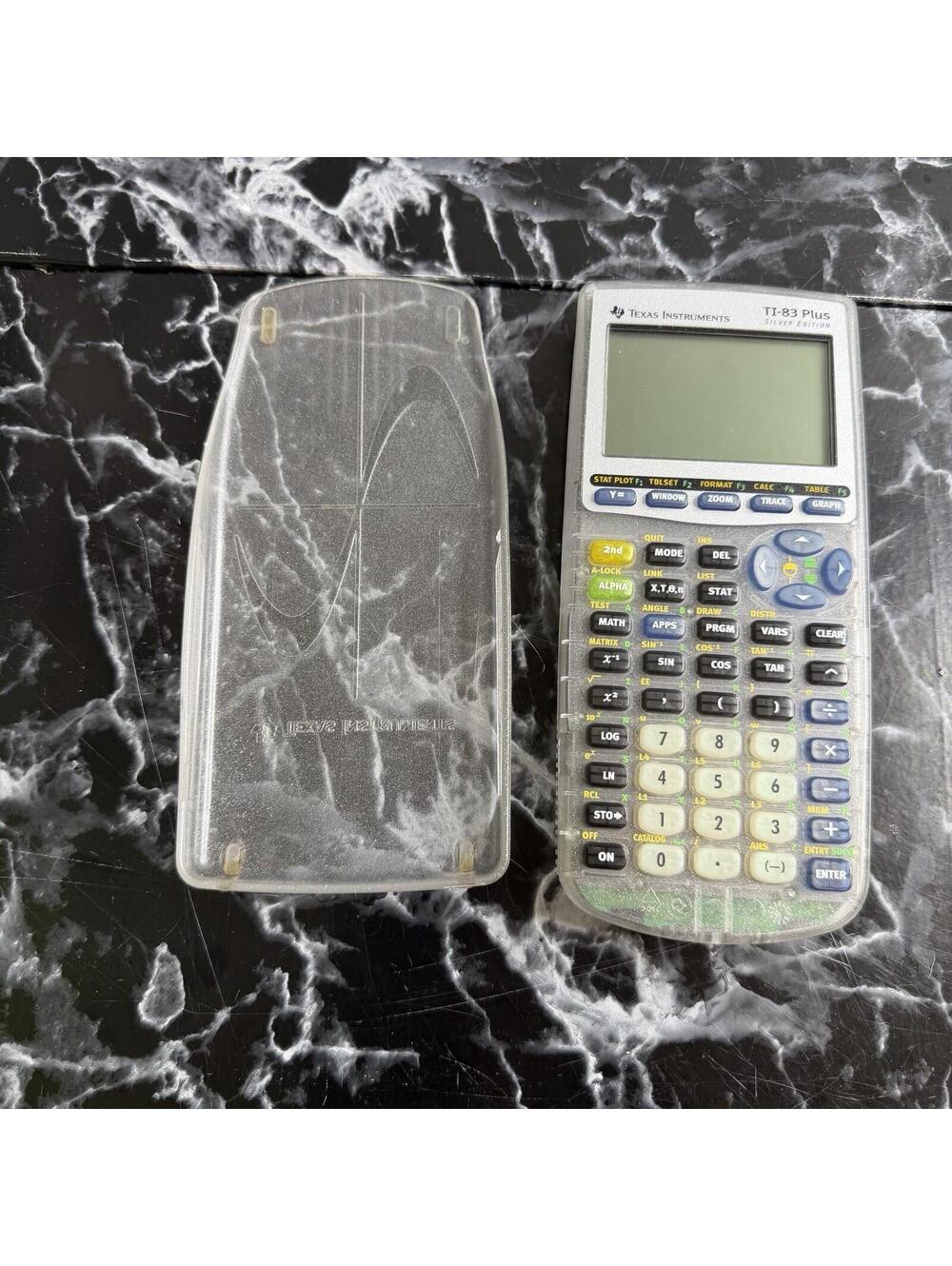 Texas Instruments TI-83 Plus Silver Edition Clear Graphing Calculator with Cover